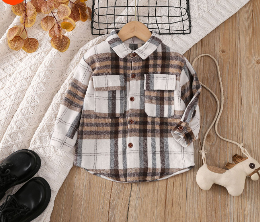 Toddler Plaid Patchwork Long Sleeve